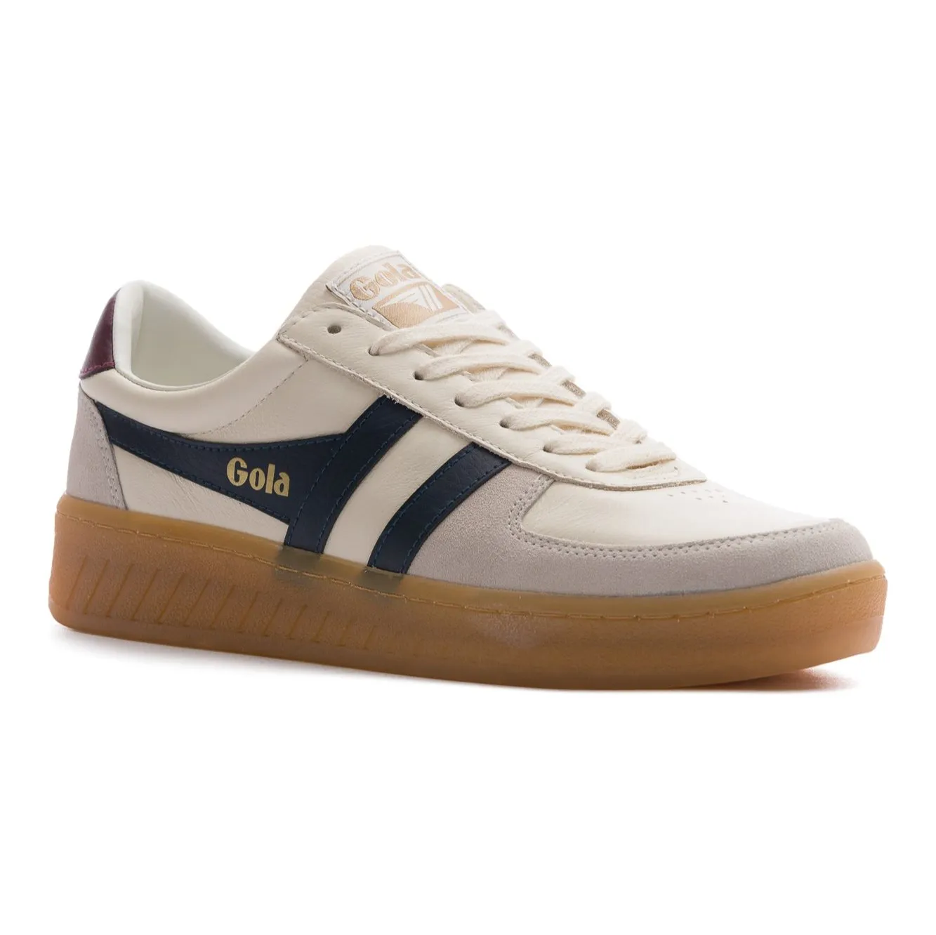 Gola Classics Men's Grandslam Elite Sneakers - Off White/Navy/Burgundy/Gum